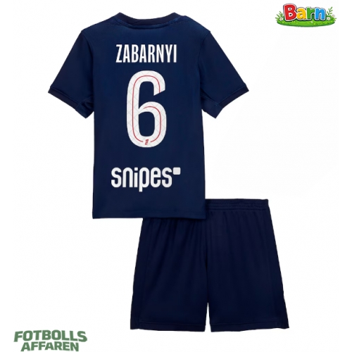 Paris Saint-Germain Illia Zabarnyi #6 Hemmaställ Barn 2025-26 Kortärmad (+ Korta byxor)